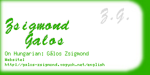 zsigmond galos business card
